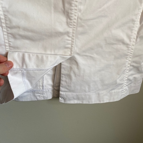 Club Monaco Women's White Front Button Cropped Light Cotton Jacket Size 6 - Picture 7 of 13